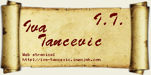 Iva Tančević vizit kartica